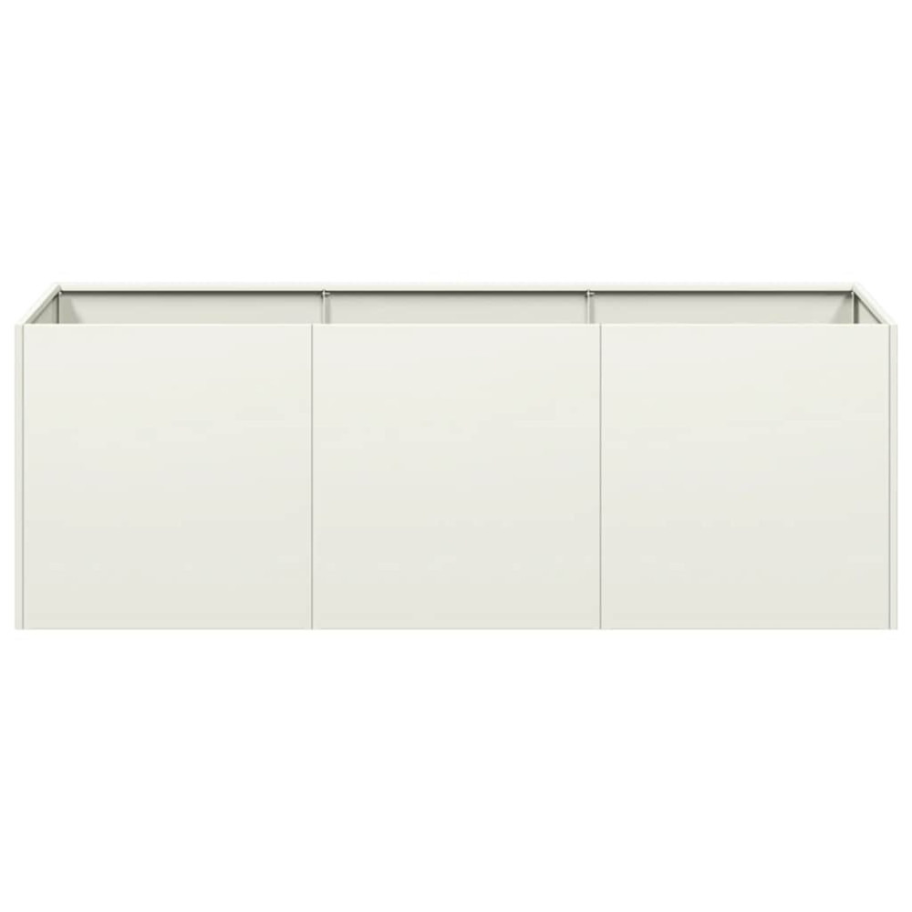 Produktbild för Odlingslåda vit 120x40x40 cm kallvalsat stål