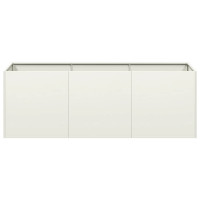 Produktbild för Odlingslåda vit 120x40x40 cm kallvalsat stål