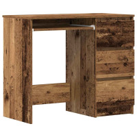 Produktbild för Skrivbord gammalt trä 90x45x76 cm konstruerat trä