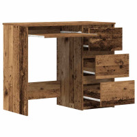 Produktbild för Skrivbord gammalt trä 90x45x76 cm konstruerat trä
