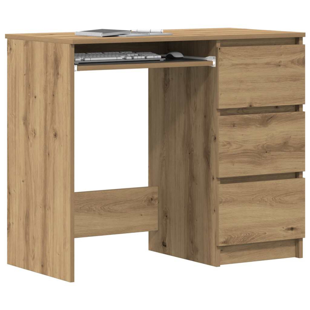 Produktbild för Skrivbord artisan ek 90x45x76 cm konstruerat trä