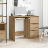 Produktbild för Skrivbord artisan ek 90x45x76 cm konstruerat trä