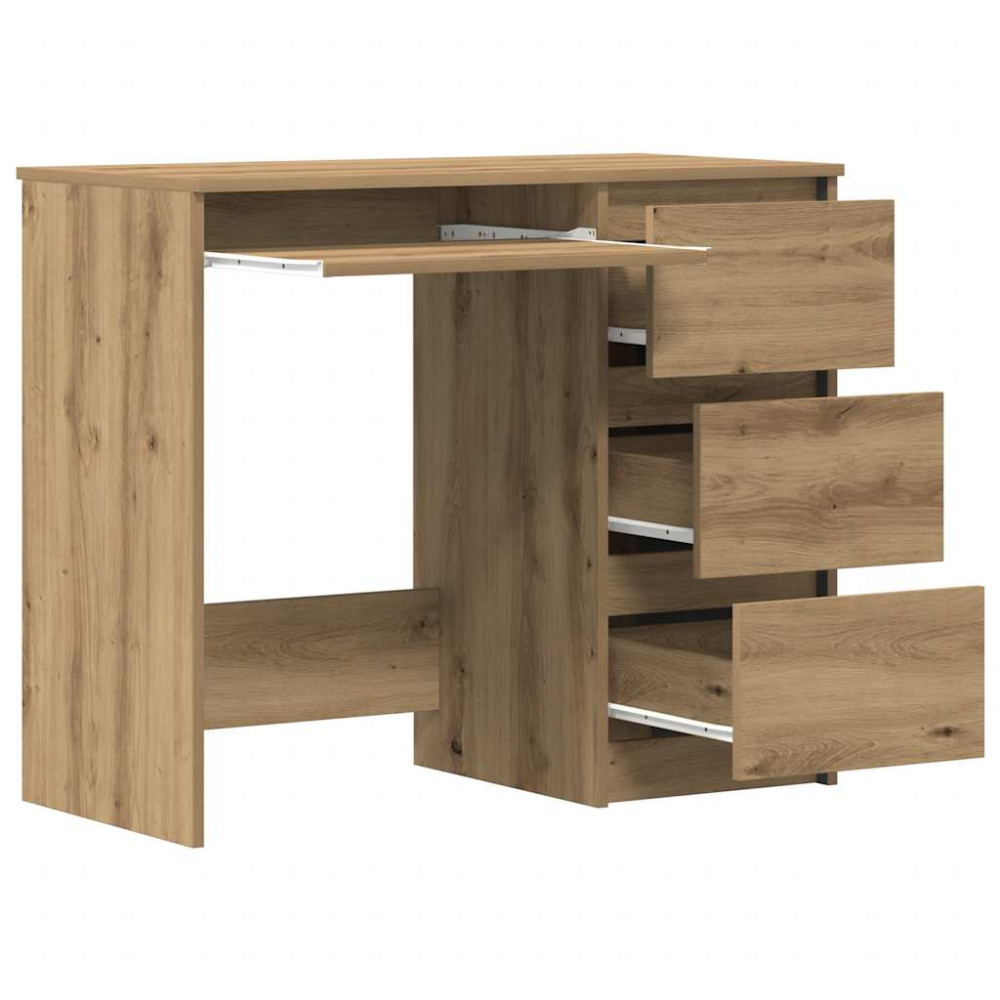 Produktbild för Skrivbord artisan ek 90x45x76 cm konstruerat trä