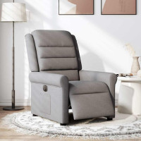 Produktbild för Elektrisk reclinerfåtölj taupe tyg