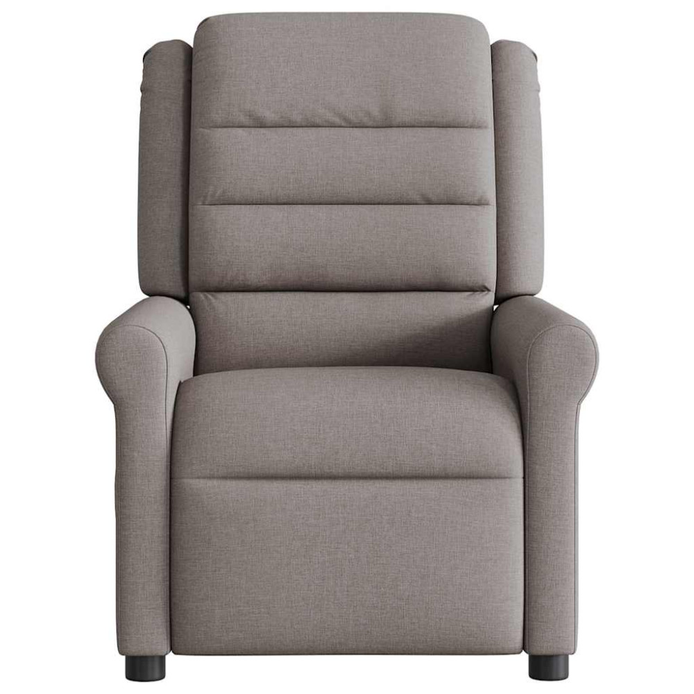 Produktbild för Elektrisk reclinerfåtölj taupe tyg