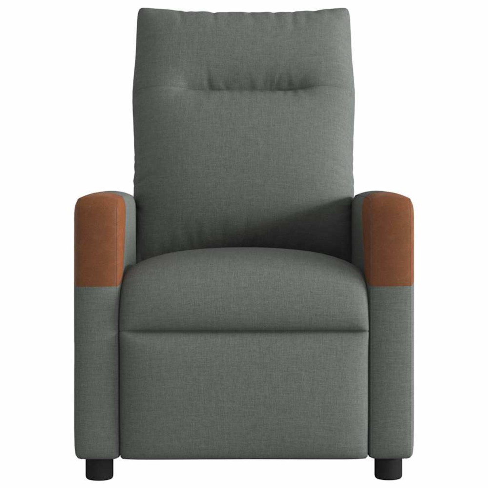 Produktbild för Elektrisk reclinerfåtölj mörkgrå tyg