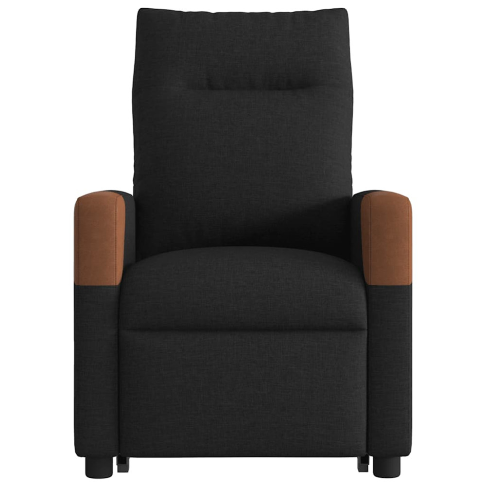 Produktbild för Reclinerfåtölj med uppresningshjälp svart tyg