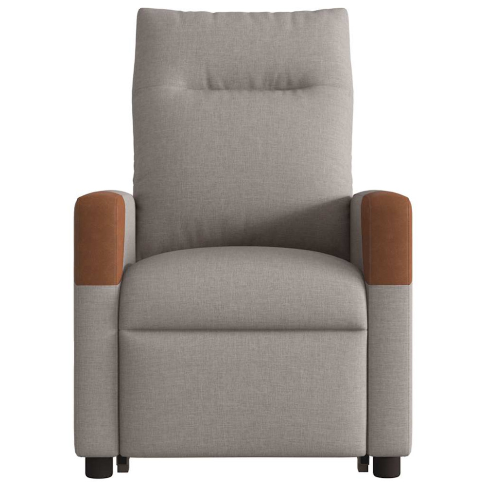 Produktbild för Reclinerfåtölj med uppresningshjälp taupe tyg