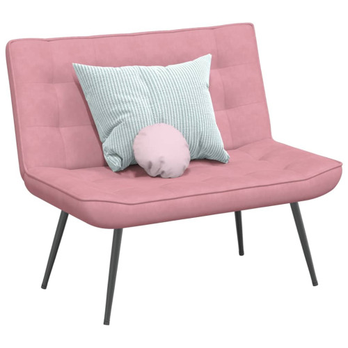 vidaXL Bänk rosa 110x74x84 cm sammet