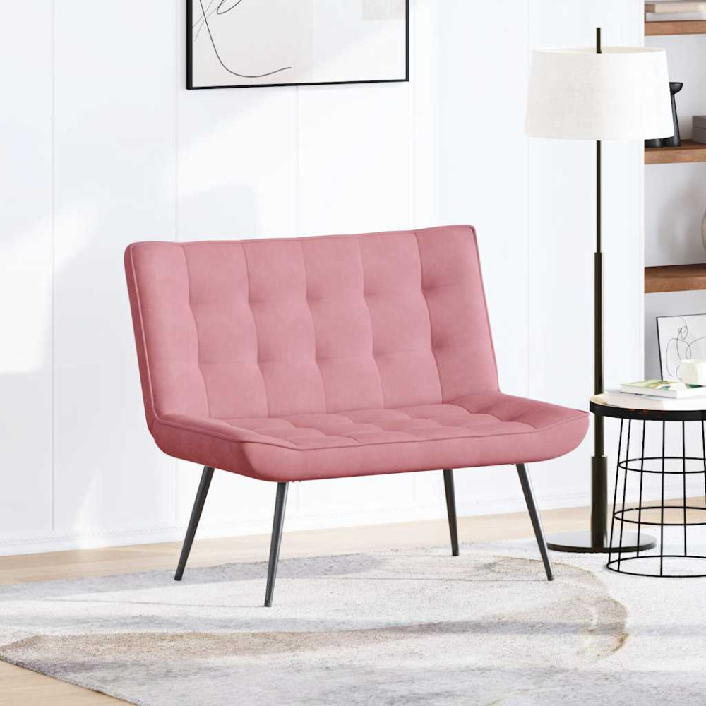 Produktbild för Bänk rosa 110x74x84 cm sammet