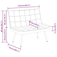 Produktbild för Bänk rosa 110x74x84 cm sammet
