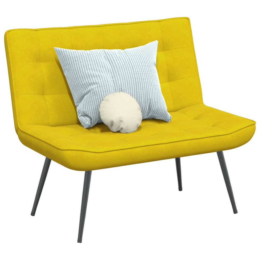Produktbild för Bänk gul 110x74x84 cm sammet