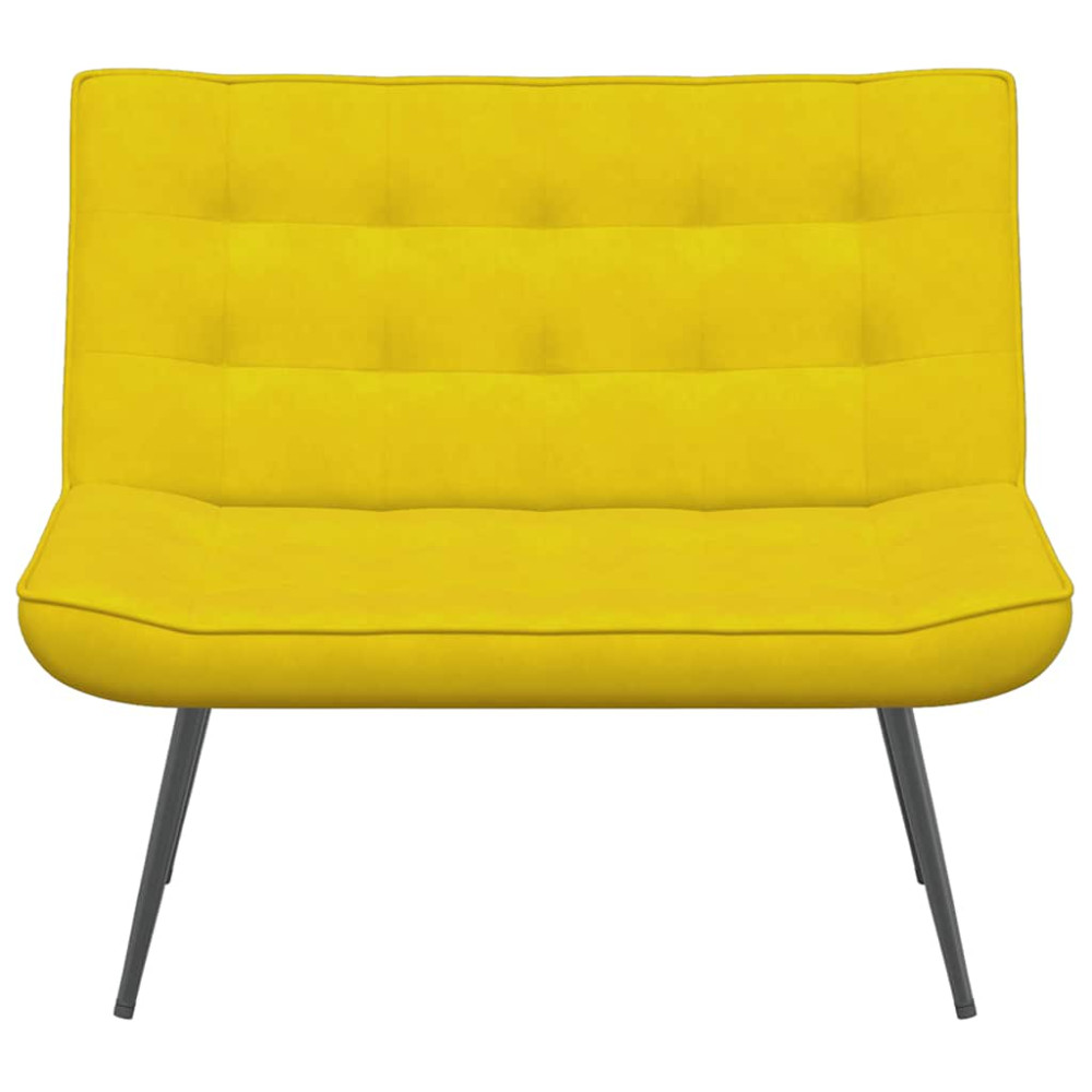 Produktbild för Bänk gul 110x74x84 cm sammet