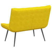 Produktbild för Bänk gul 110x74x84 cm sammet