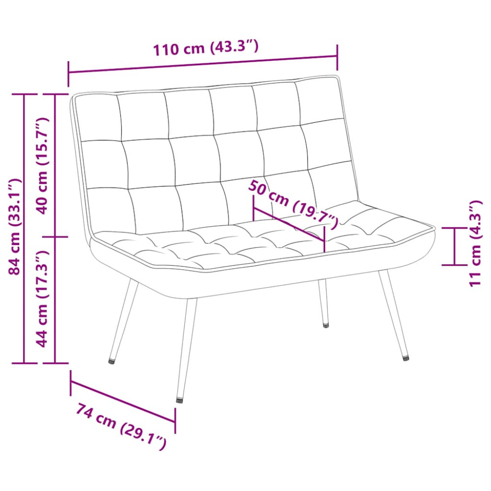 Produktbild för Bänk gul 110x74x84 cm sammet