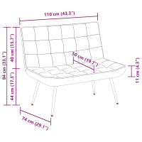 Produktbild för Bänk gul 110x74x84 cm sammet