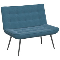 Produktbild för Bänk blå 110x74x84 cm sammet