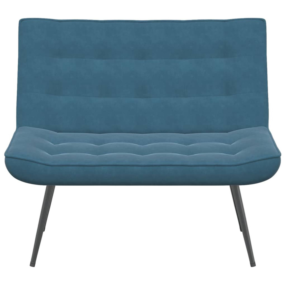 Produktbild för Bänk blå 110x74x84 cm sammet