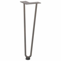 Produktbild för Hårnålsben för soffbord 4 st naturstål 42 cm massivt stål