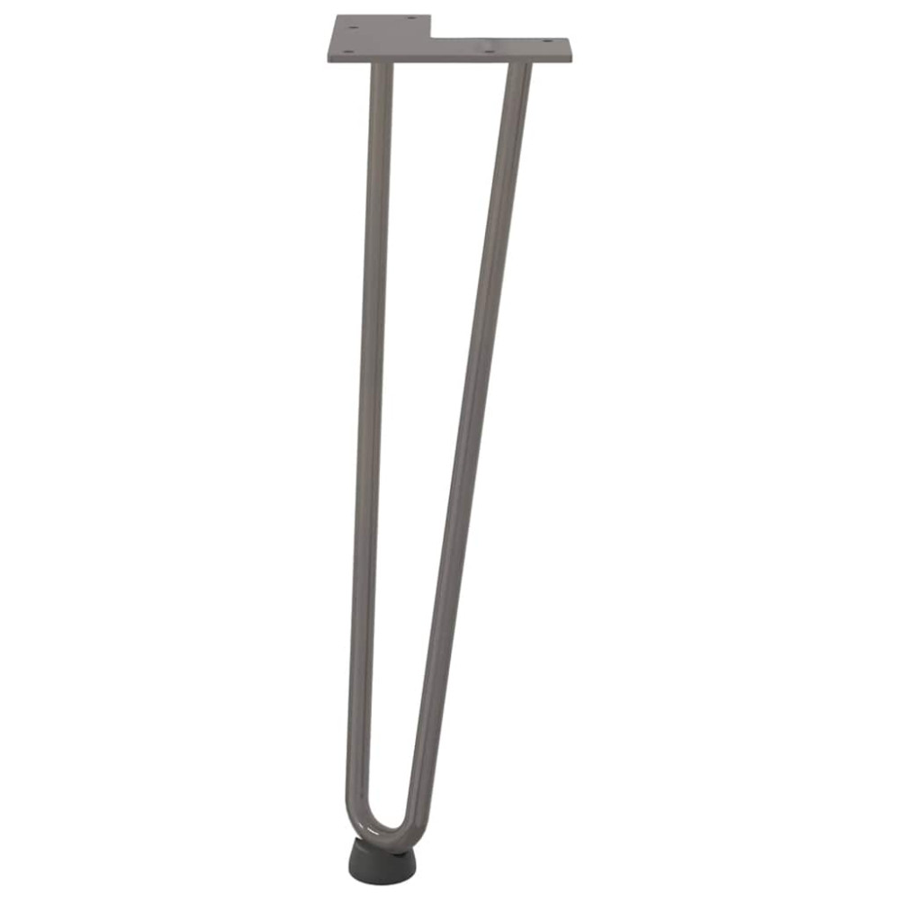 Produktbild för Hårnålsben för soffbord 4 st naturstål 42 cm massivt stål