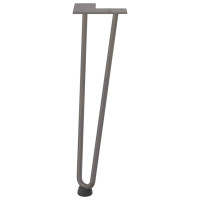 Produktbild för Hårnålsben för soffbord 4 st naturstål 42 cm massivt stål