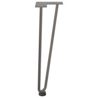 Produktbild för Hårnålsben för soffbord 4 st naturstål 42 cm massivt stål