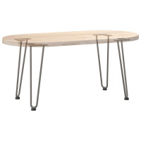 Produktbild för Hårnålsben för soffbord 4 st naturstål 42 cm massivt stål