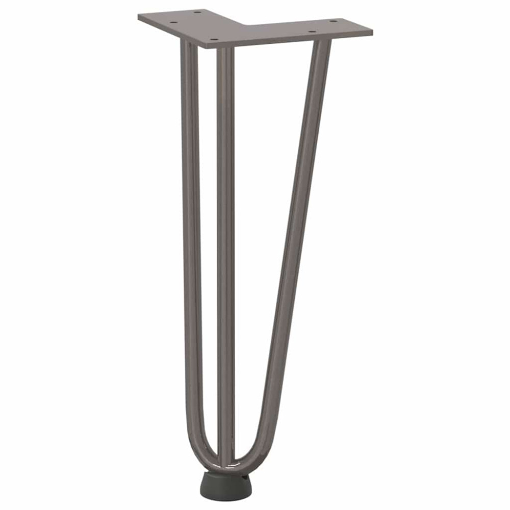 Produktbild för Hårnålsben för soffbord 4 st naturstål 30 cm massivt stål
