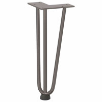 Produktbild för Hårnålsben för soffbord 4 st naturstål 30 cm massivt stål