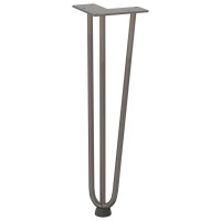 Produktbild för Hårnålsben för soffbord 4 st naturstål 42 cm massivt stål