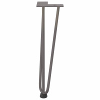 Produktbild för Hårnålsben för soffbord 4 st naturstål 42 cm massivt stål