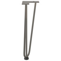 Produktbild för Hårnålsben för soffbord 4 st naturstål 42 cm massivt stål