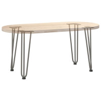Produktbild för Hårnålsben för soffbord 4 st naturstål 42 cm massivt stål
