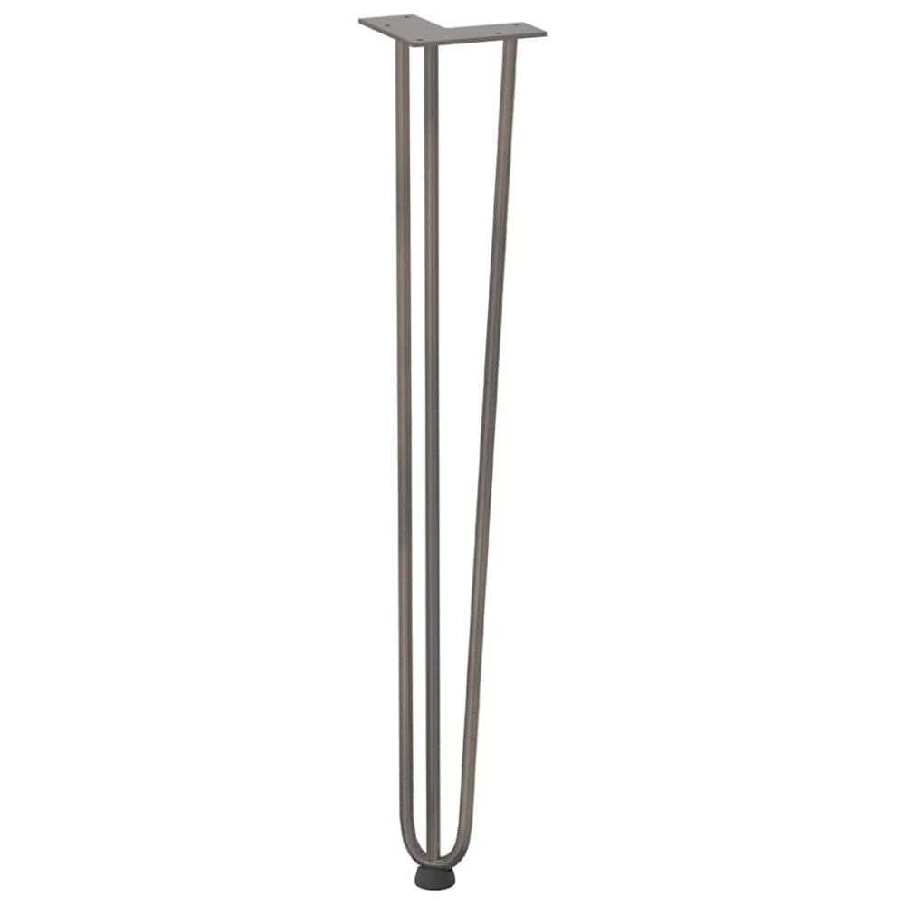 Produktbild för hårnålsben för konsolbord för konsolbord 4 st naturstål 72 cm massivt stål