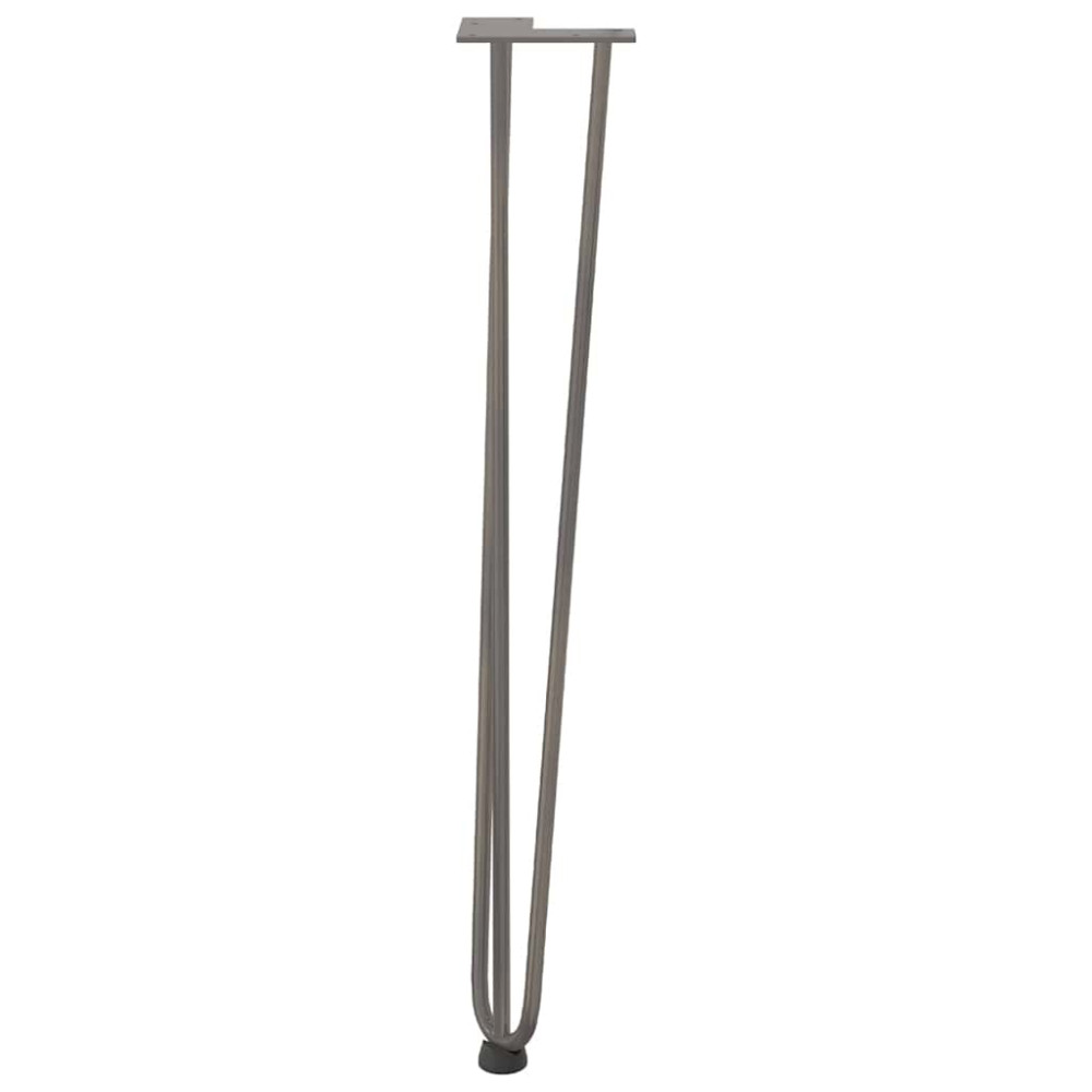 Produktbild för hårnålsben för konsolbord för konsolbord 4 st naturstål 72 cm massivt stål