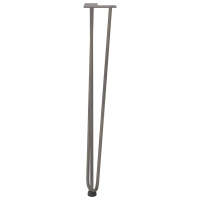 Produktbild för hårnålsben för konsolbord för konsolbord 4 st naturstål 72 cm massivt stål