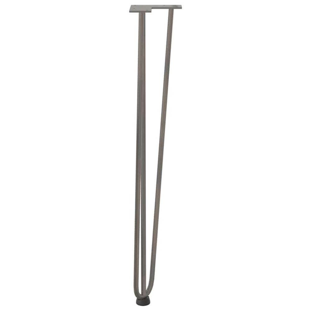 Produktbild för hårnålsben för konsolbord för konsolbord 4 st naturstål 72 cm massivt stål
