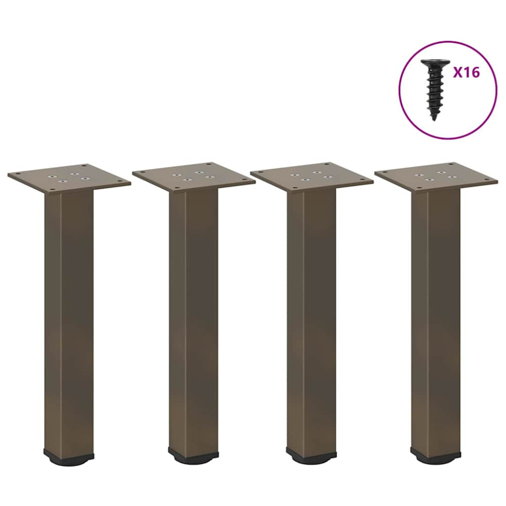 Produktbild för Soffbordsben 4 st naturstål 30-32 cm stål