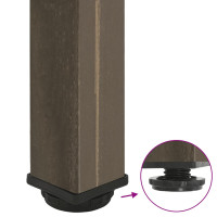Produktbild för Soffbordsben 4 st naturstål 30-32 cm stål