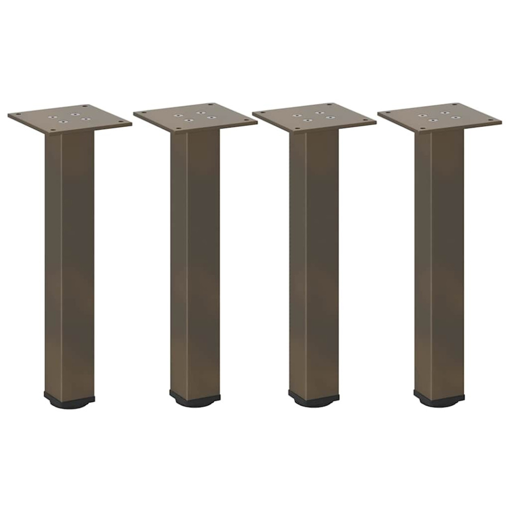Produktbild för Soffbordsben 4 st naturstål 42-44 cm stål