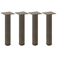 Produktbild för Soffbordsben 4 st naturstål 42-44 cm stål