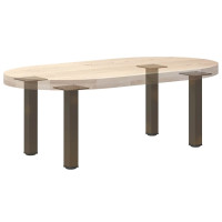 Produktbild för Soffbordsben 4 st naturstål 42-44 cm stål
