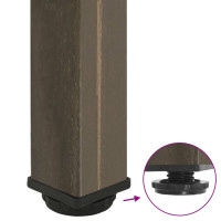 Produktbild för Soffbordsben 4 st naturstål 42-44 cm stål