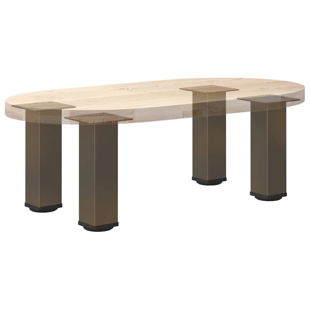 Produktbild för Soffbordsben 4 st naturstål 30-32 cm stål