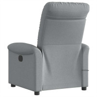 Produktbild för Massagefåtölj ljusgrå tyg