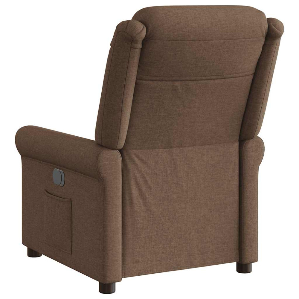 Produktbild för Reclinerfåtölj brun tyg