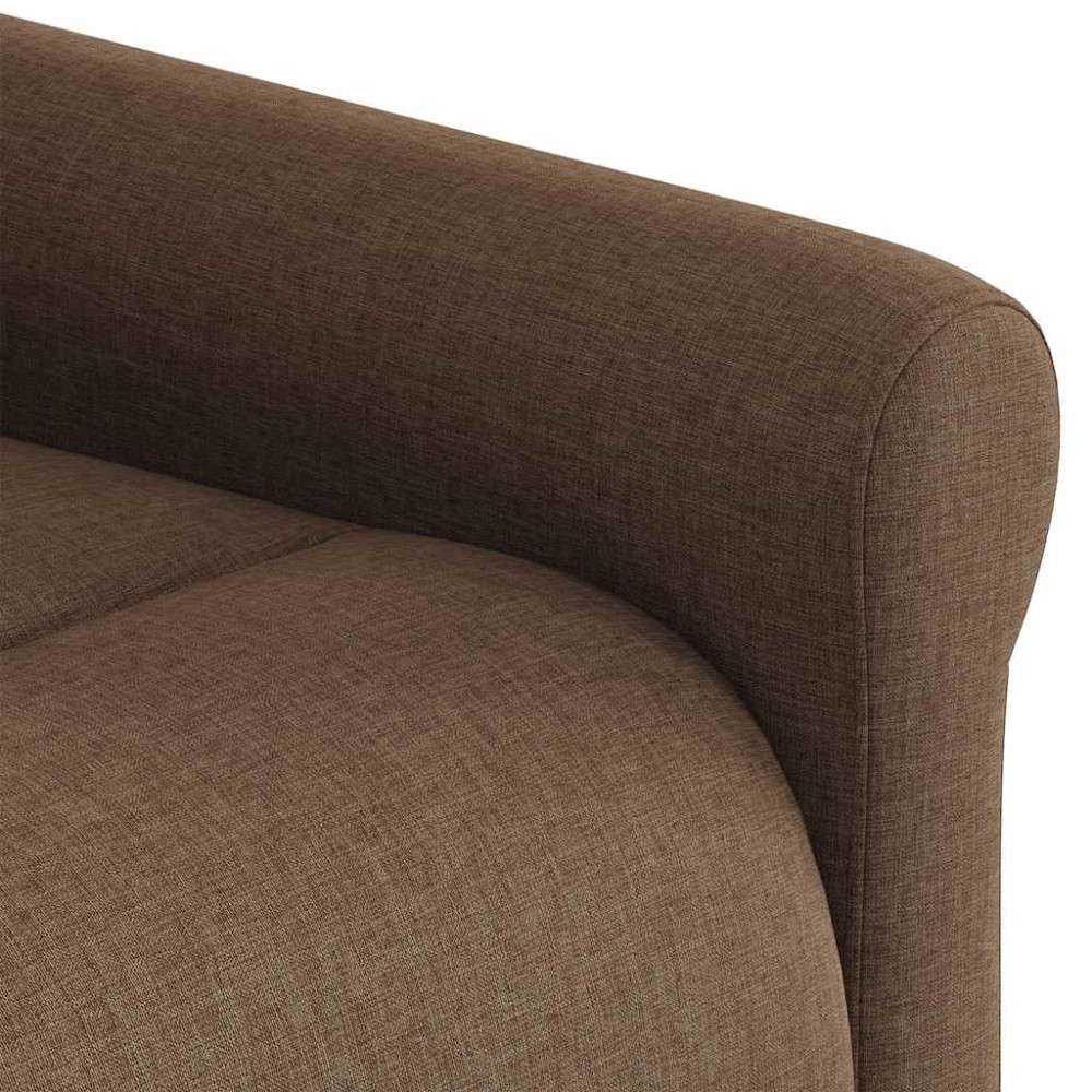 Produktbild för Reclinerfåtölj brun tyg