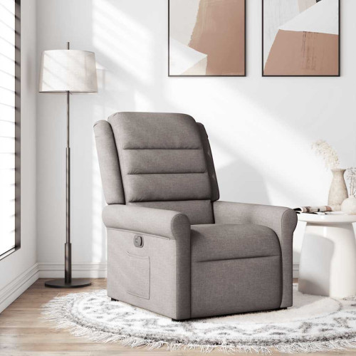 vidaXL Reclinerfåtölj taupe tyg