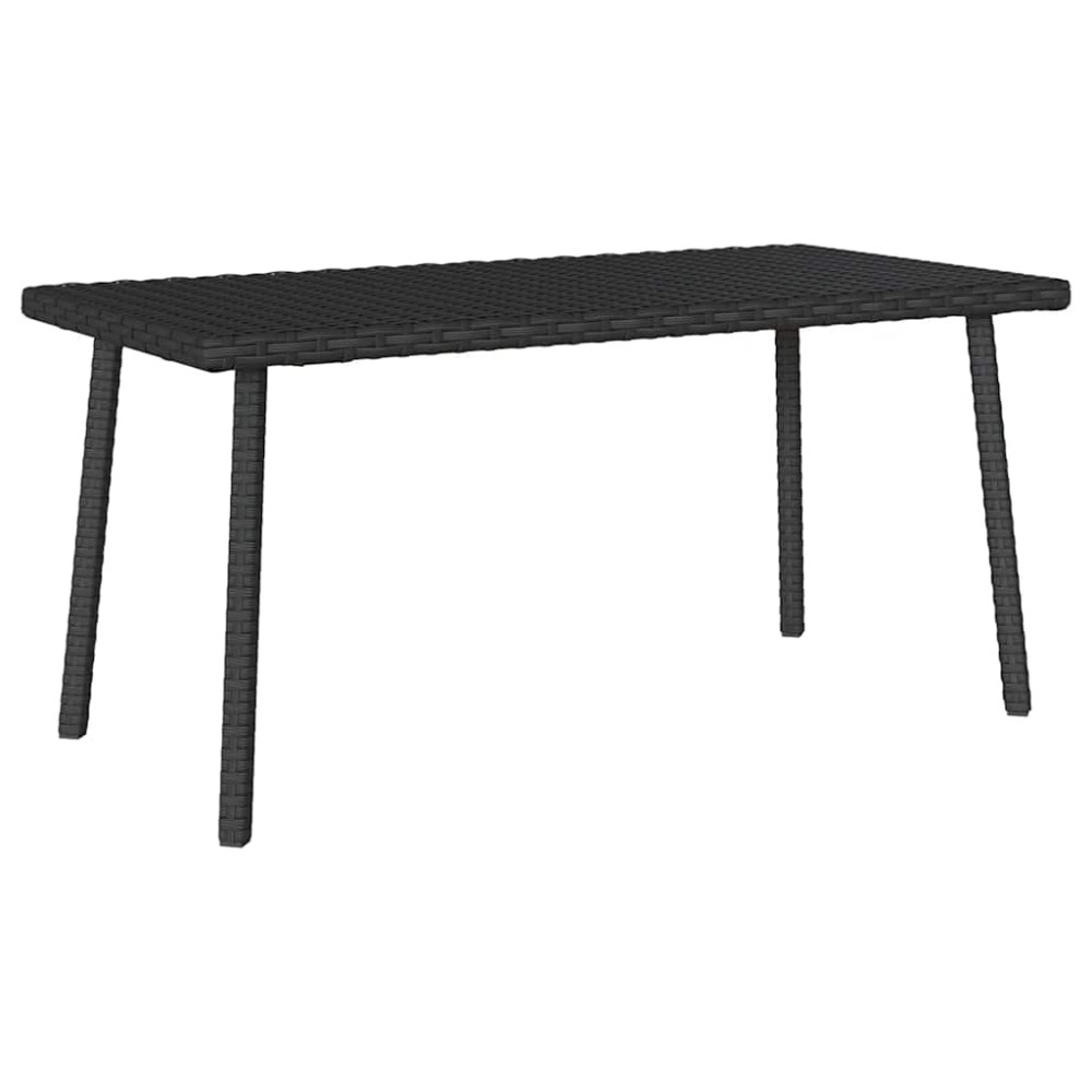 Produktbild för Soffbord för trädgården rektangulärt svart 80x40x37 cm