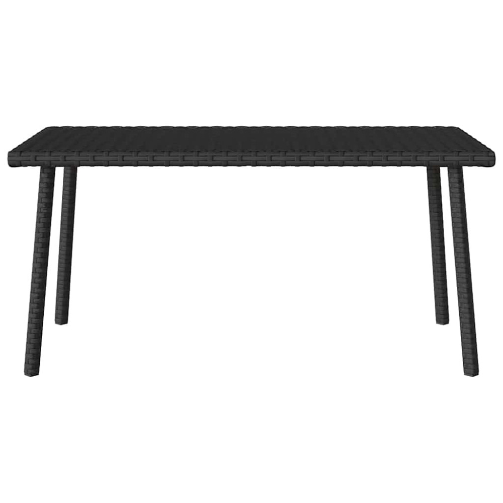 Produktbild för Soffbord för trädgården rektangulärt svart 80x40x37 cm